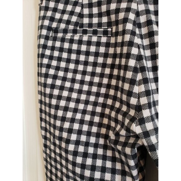 Faded Glory black and white, gingham print ankle, cropped pants, size 4 - Picture 5 of 7